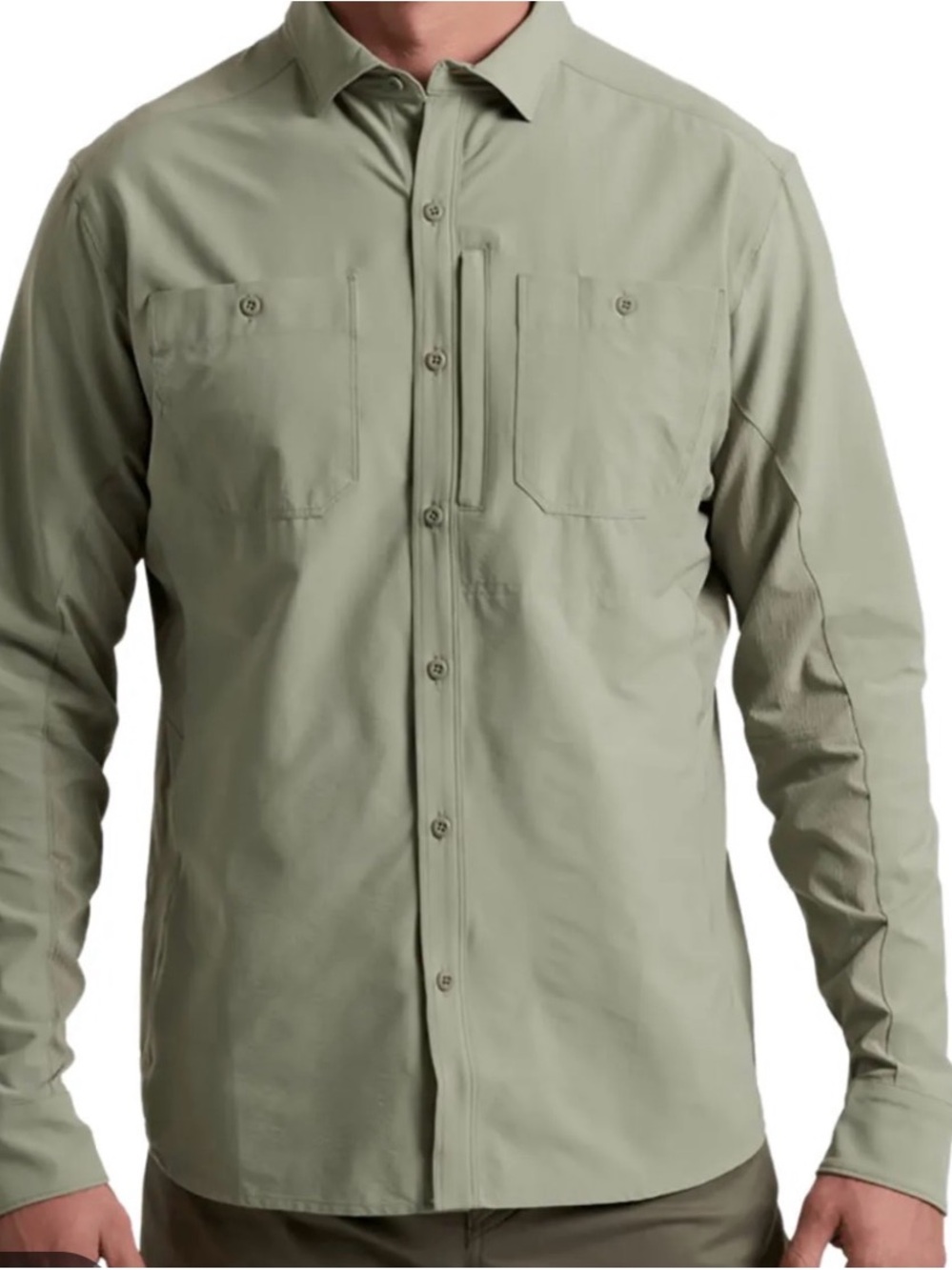 KÜHL Fuse Airspeed Long Sleeve Shirt Olive Green Size Medium Hiking Fishing